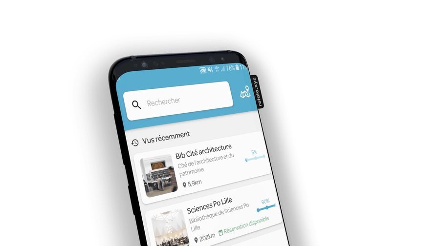 Aperçu de l'application mobile Affluences nouvelle génération