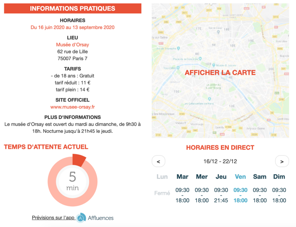 Aperçu du partenariat entre SortiraParis et Affluences
